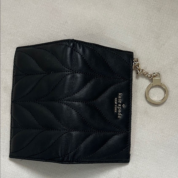 Kate Spade Black Quilted Keychain Pouch NEW - Picture 4 of 6